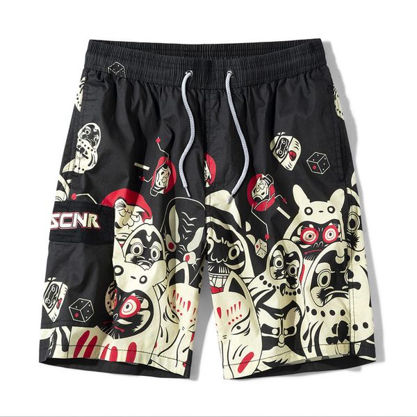 

beach shorts men's shorts casual pants cotton men's pants, White;black