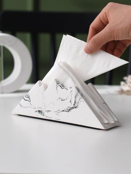 

imitation marble cement paper towel holder restaurant desknapkin holder tissue rack snow mountain