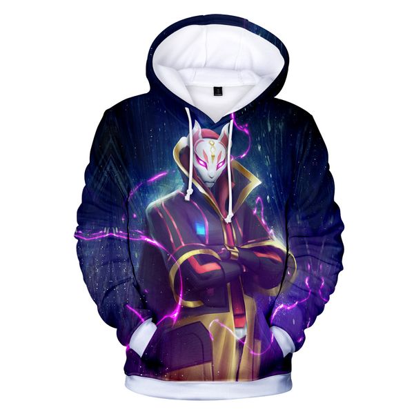 

style-2019 new european and american hoodie digital hoodie for men and women, Black