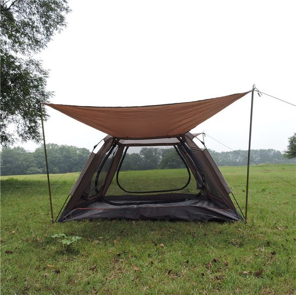 

camping tent outdoor camping tent automatic easy-to-put-up dacron material 3-4 people manufacturers supply of goods