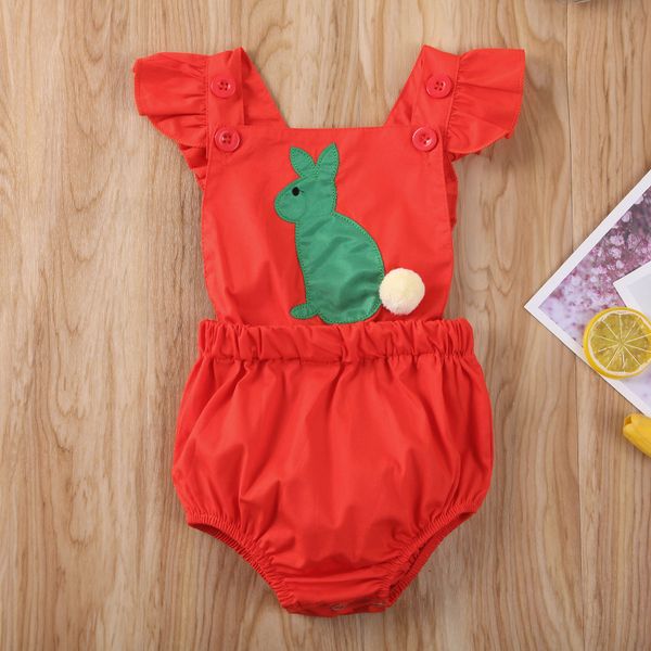 

infant kids baby girls easter bunny clothes cotton romper jumpsuit outfit set, Blue