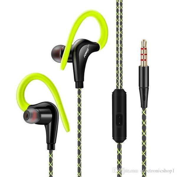 

sport earphones with microphone 3.5mm jack bass headset for all phone e168