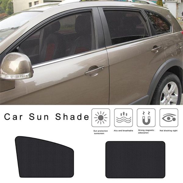 

2pcs magnetic auto car sunshade sun shade curtain uv protection shield pair visor mesh solar mosquito dust protection car-covers