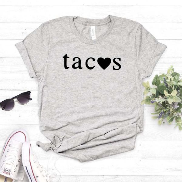 

tacos love women tshirt cotton casual funny t shirt for lady girl tee hipster drop ship na-147, White