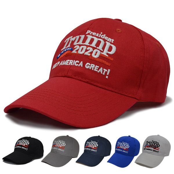 

trump hat designer cap 2020 keep america great letter embroidery cotton curved baseball caps adults mens womens sport sun hats, Blue;gray