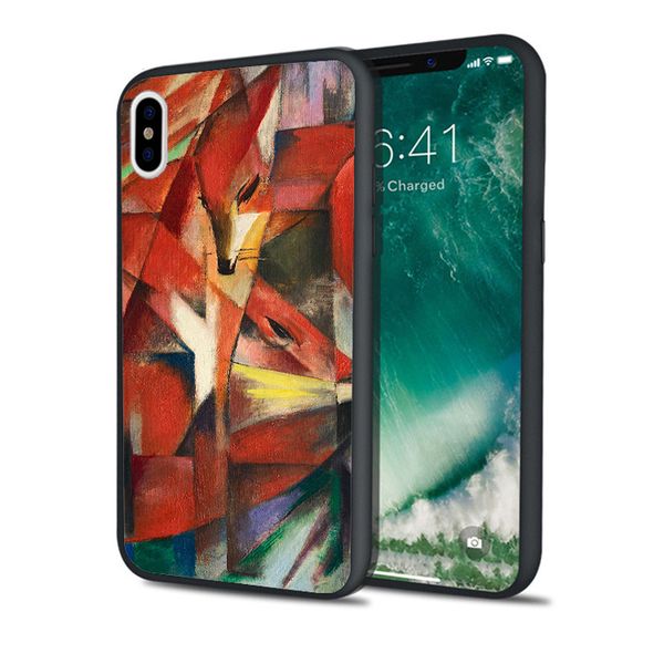 

fundas red foxes painting phone case for iphone 11 pro xs max xr 8 7 6s plus 5s se 5 case soft silicone cover.