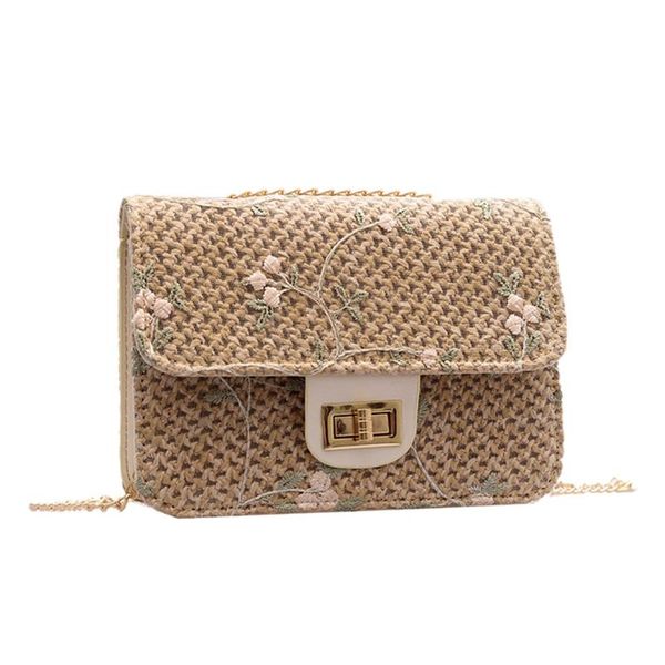 

мода женская сумочка новый богемия соломенная сумка лето ротанг сумка ручной работы тканые плеча messenger crossbody кошелек sac#h25