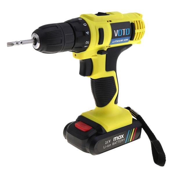 

voto 21v mini cordless electric screwdriver drill power tools with rechargeable lithium battery and two-speed adjustment butto