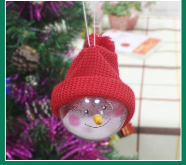 

cute christmas ornament tree diy gift ball box transparent plastic clear craft