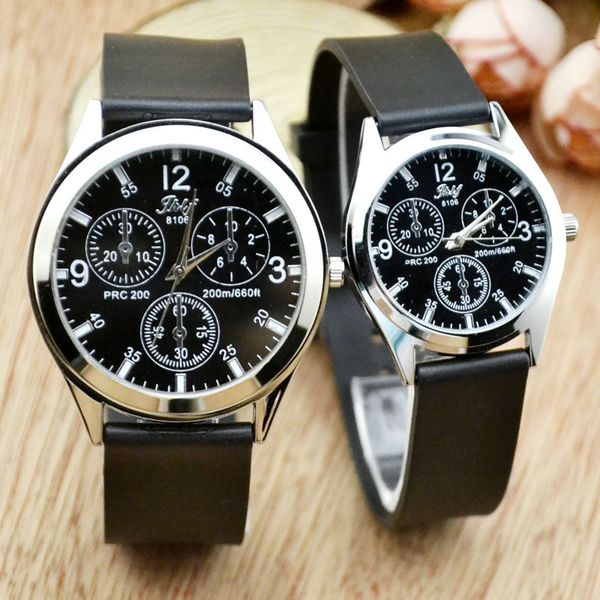 

men simple casual sports watch thin cufflinks mechanical leather belt long chain round clock wristwatch, Slivery;brown