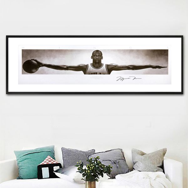 

selflessly wall art canvas pictures for living room home decor michael wings autographed poster print canvas painting