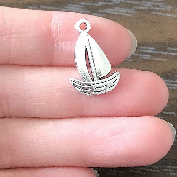

wholesale diy charm nautical sailing boat charm antique silver tone ship pendant charm for bracelet necklace earring zipper pulls jewelry, Bronze;silver