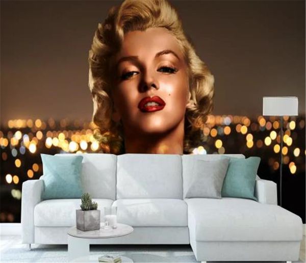 

wholesale european and american 3d wallpaper fashion personality night scene interior decoration exquisite moisture practical wallpaper