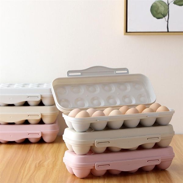 

2pcs 12 grids refrigerator shatterproof egg box egg storage box duck tray kitchen storage and organizer (pink
