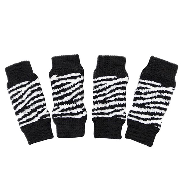 

4pcs winter pet dog leg socks dots print non-slip leg warmers hock protector