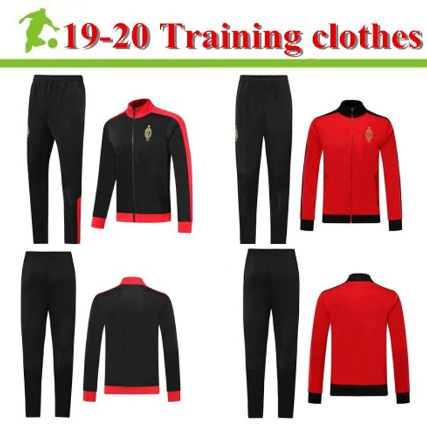 

120th anniversary edition ac milan football jersey jacket set 120 ac milan men's jacket training suit set, Black;red