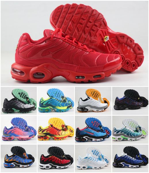 

discount 2020 tn air shoe original mens tn sports shoes air tn plus chaussures requin designer fashion breathable mesh casual sneakers, Black