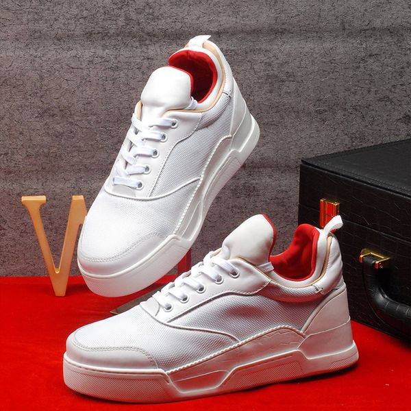 

name brand plaid mixed colors casual shoe man outdoors sneaker lace up trainer shoes red black flat bottom original box size 39-46