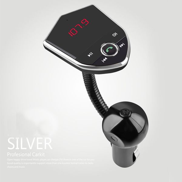 

in-car wireless for bluetooth fm transmitter handscar kit with usb charger motorcycle car boat tractor accessory #ger