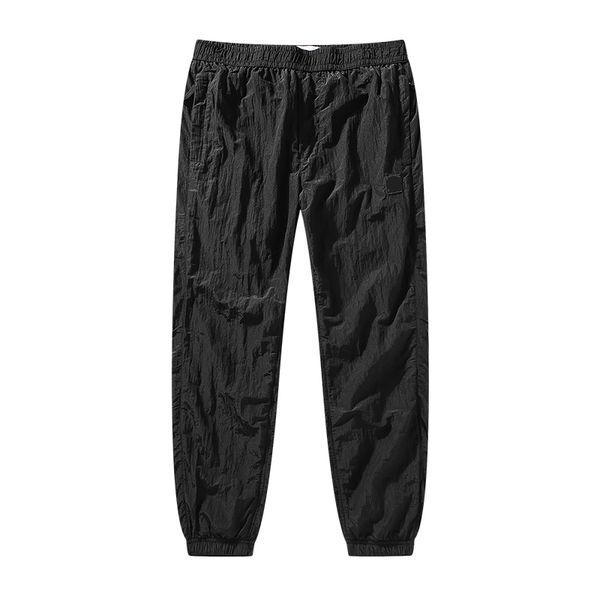 

men's clothing brand pants spring and autumn new style metal nylon mens sports trousers leggings fashion ylnx, Black