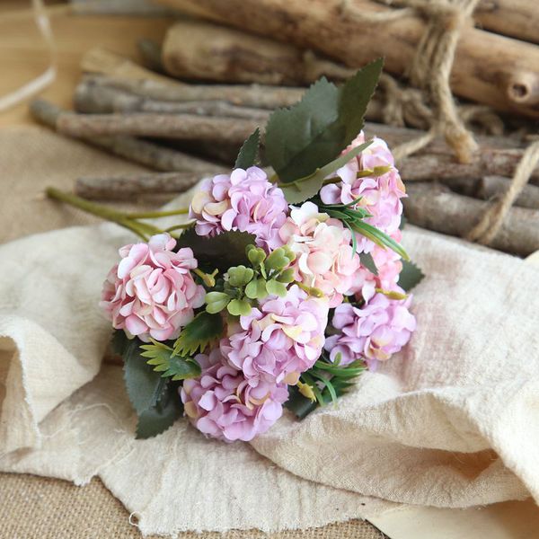 

10 heads hydrangeas fake flowers wedding hand holding flower artificial flowers table home decoration valentines day gift