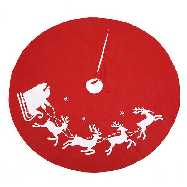 

christmas deer cart tree skirt tree carpet christmas apron red burlap leg base skirt decor elk round carpet 80/122cm