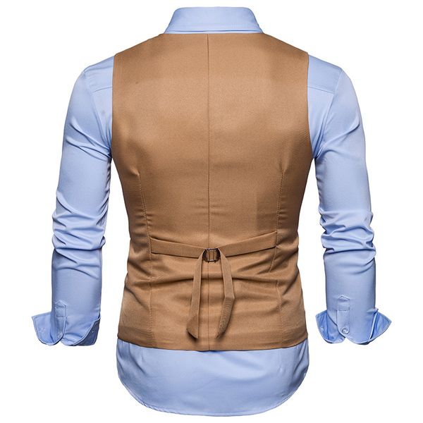 

olome 2019 official men suit vest mens foramal weeding dress vests waistcoat mens gilet business wedding vest masculino clothes, Black;white