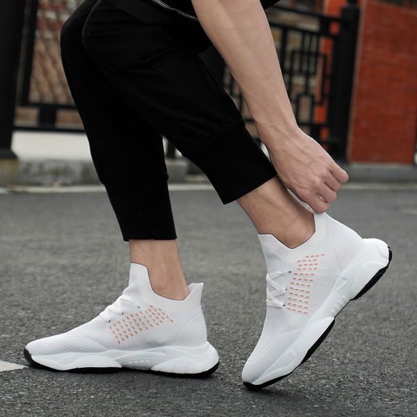 

casual sport air shoes men breathabl light on shoes running men sneakers transpirables fashion mens breathable mens sandalias, Black