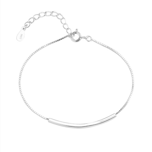 

925 sterling silver fashion simple arc bracelet handmade original women's individual atmospheric line adjustable handwear, Golden;silver