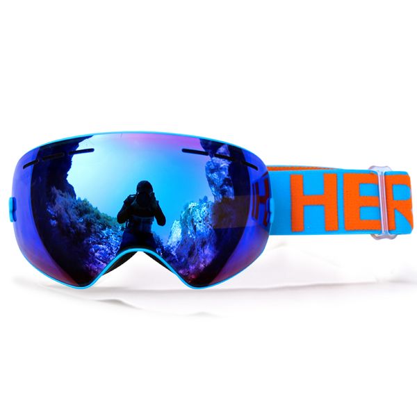 

wholesale-new herba brand ski goggles ski goggles double lens uv400 anti-fog snowboard skiing glasses women men snow eyewear
