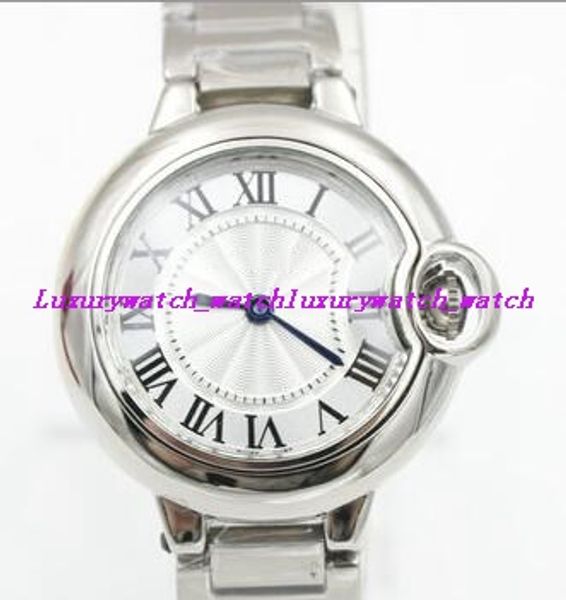 

женские наручные часы 33 мм кварцевые w6920084 белый циферблат серебро браслет из нержавеющей стали роскошные женские часы бесплатная достав, Slivery;brown