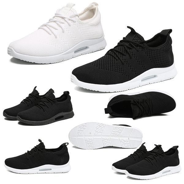 Nicht-Marken-Mode-Laufschuhe, Elastizität, atmungsaktiv, Netz, dreifach, weiß, schwarz, Trainer, Sport, Damen, Herren, Designer-Sneaker, Größe 39–45