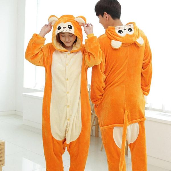

women kigurumi rhinopithecus monkey pajamas sets flannel animal pajamas winter onesies nightie pyjamas sleepwear homewear, Blue;gray