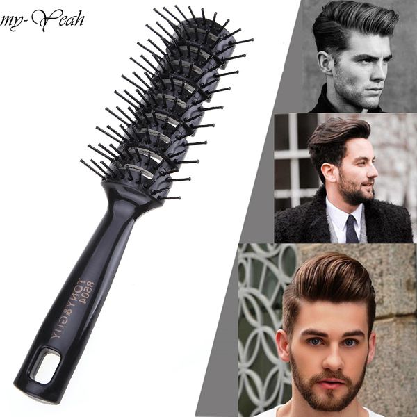 Pro Parrucchiere Parrucchiere Barbiere Pettine termico antistatico Parrucca per capelli Strumento per lo styling Spazzola per pettine Massaggio sano Ridurre la perdita di capelli Strumenti