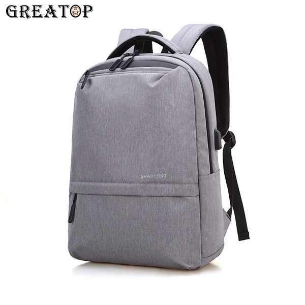 

greatop новый usb зарядка ноутбук рюкзаки повседневная школа backbag мужчины бизнес путешествия рюкзак водонепроницаемый многофункциональный