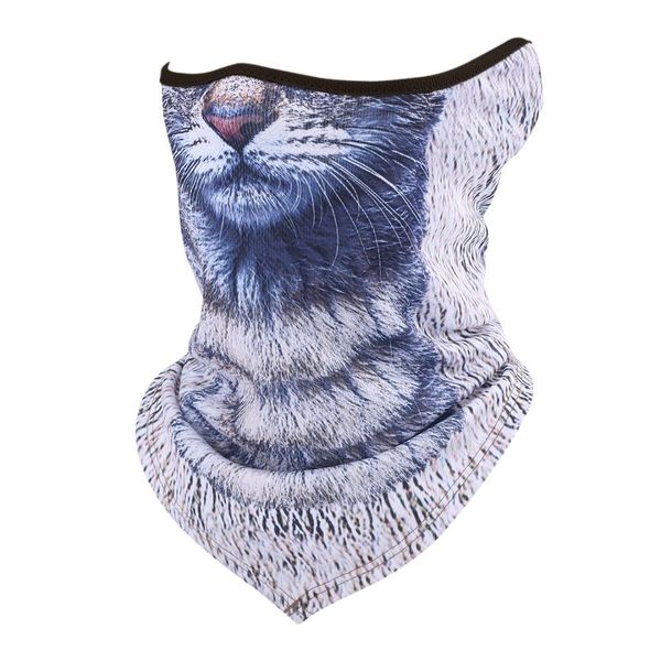 

3d животные балаклава половина маска мотоцикл шея трубчатой ​​грелка горнолыжной щит бандан шарф вс хэллоуиной snowboards байкер женщина