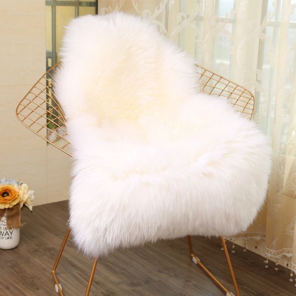 

fur artificial sheepskin hairy carpet for living room bedroom rugs skin plain fluffy area washable bedroom faux mat