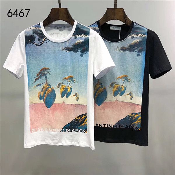 

men designer t shirts summer casual tee mens loose luxury shirt letters print fashion street wear brand tee shirt #h014, White;black