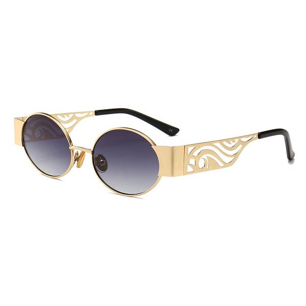 

mincl/retro punk round women's sunglasses personality hollow men's sunscreen glasses modern trend decorative sun glasses yxr, White;black