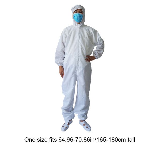 

white coverall hazmat suit protection protective disposable clothing disposable factory hospital safety clothing