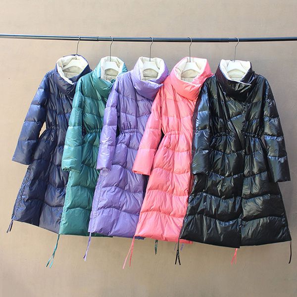 

winter jacket women 2019 winter ultra light down jacket women white duck down parkas female warm coat snow outerwear, Black