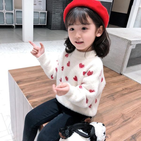 

girls sweater children's sweater new children's clothing autumn and winter knitted shirt, Blue