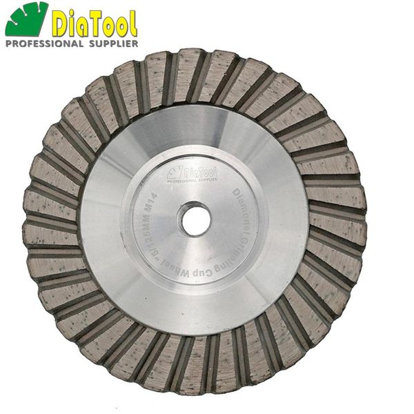 

diatool 1pc dia 125mm aluminum based grinding cup wheel m14 or 5/8-11 thread diamond fine grinding disc granite marble concrete