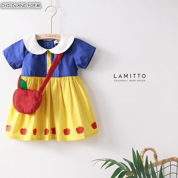 

девочка платье принцессы белоснежка девушки платье костюма первый один год день рождения малышей детские платья детские платья для девочек, Red;yellow