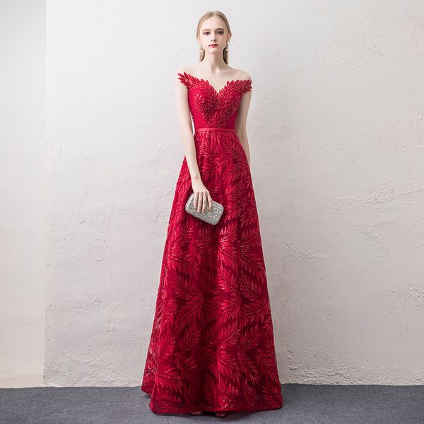 

sequined prom dress spaghetti straps a-line deep v-neck court train open back champagne with beading lace up long evening dresses, Black
