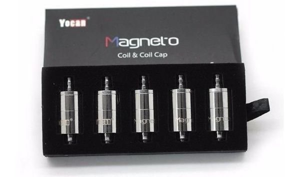 

wholesale- battery 5pcs/lot yocan magneto e cig coil head replacement ceramic core coils pure taste nice vapor fit yocan magneto k