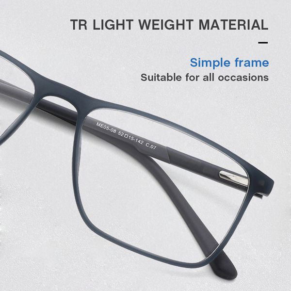 

wholesale-tangowo design men square glasses male fashion myopia prescription eyegs tr90 frame glasses frame for men, Black