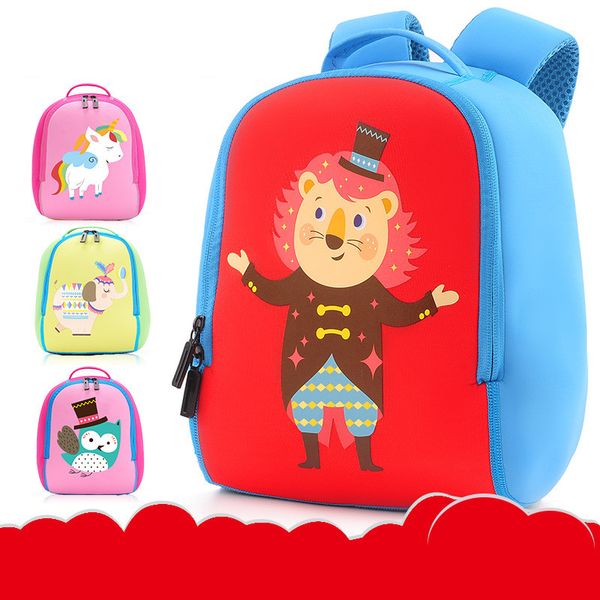 

2020 new cute children's cartoon school bag kindergarten to reduce the burden of breathable backpack children's cute backpack colo