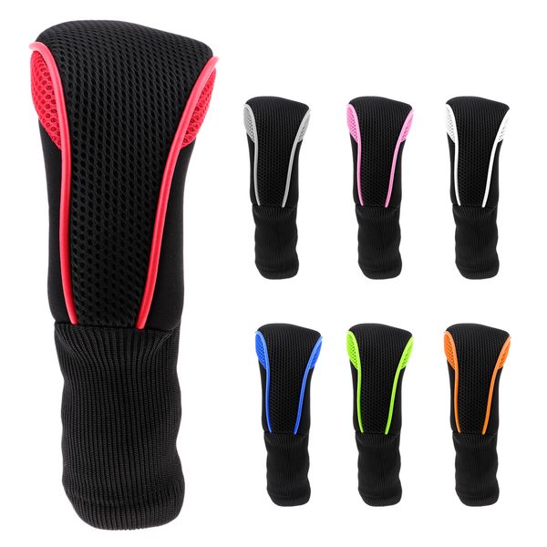 

golf hybrid club head covers with interchangeable no. tag (3, 4, 5, 7, x) ut head cover long neck rescue headcover