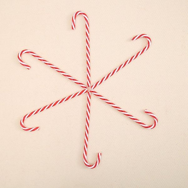 

6pcs christmas tree ornament plastic candy cane christmas tree decoration pendant holiday ornaments striped candy cane sticks
